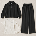 Three-piece collared bedding set [Socks included]