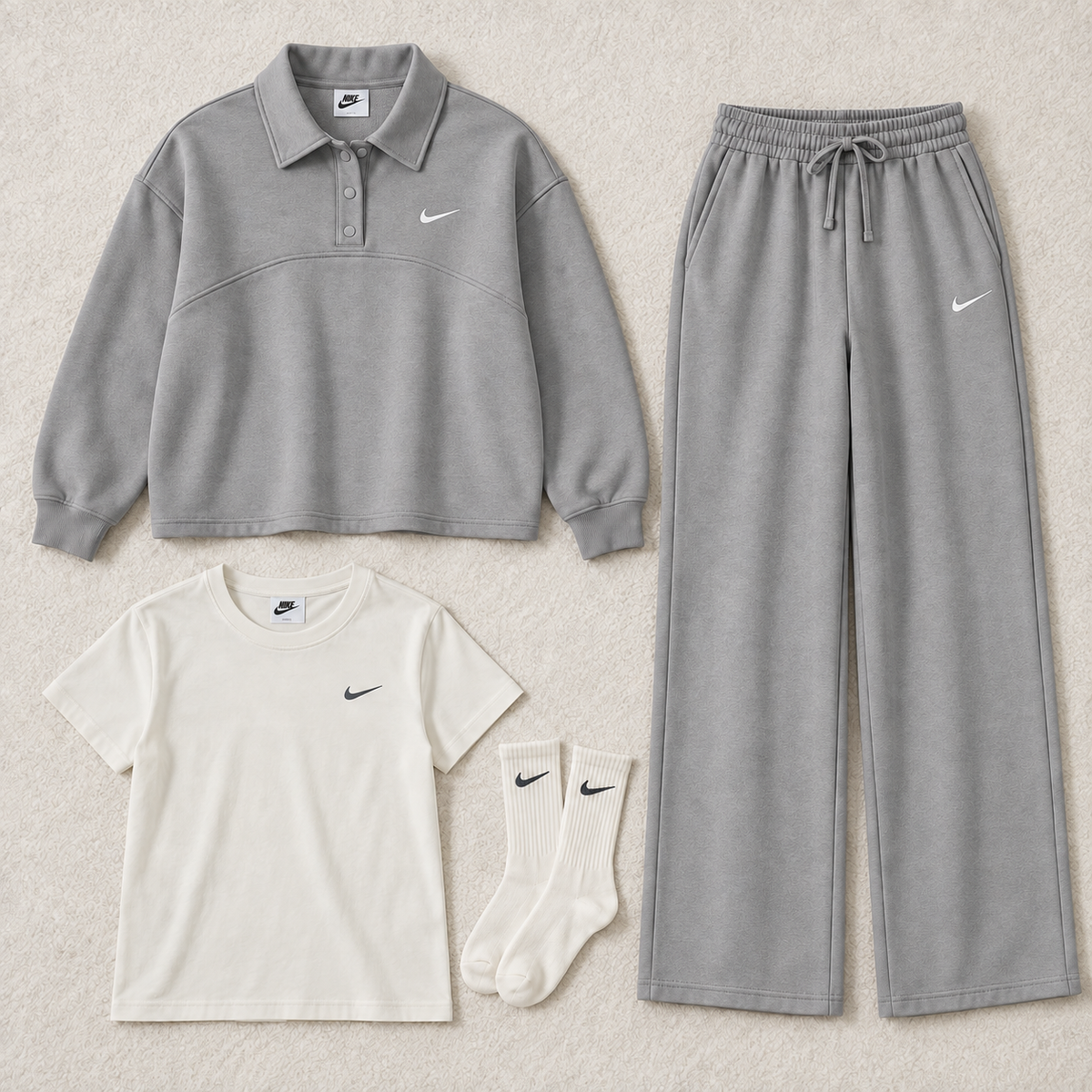 Three-piece collared bedding set [Socks included]