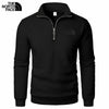 Half-zip mock-neck pullover