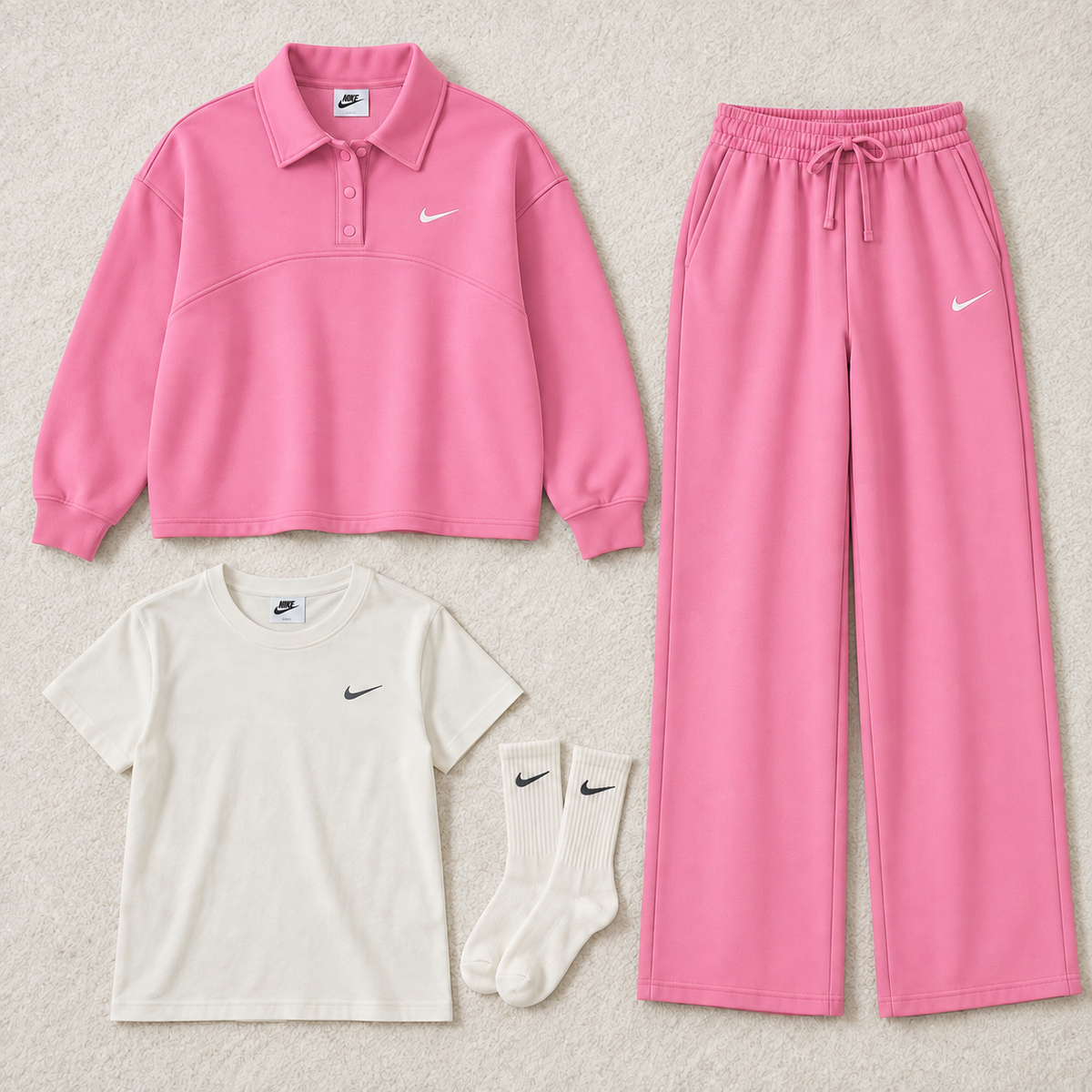 Three-piece collared bedding set [Socks included]
