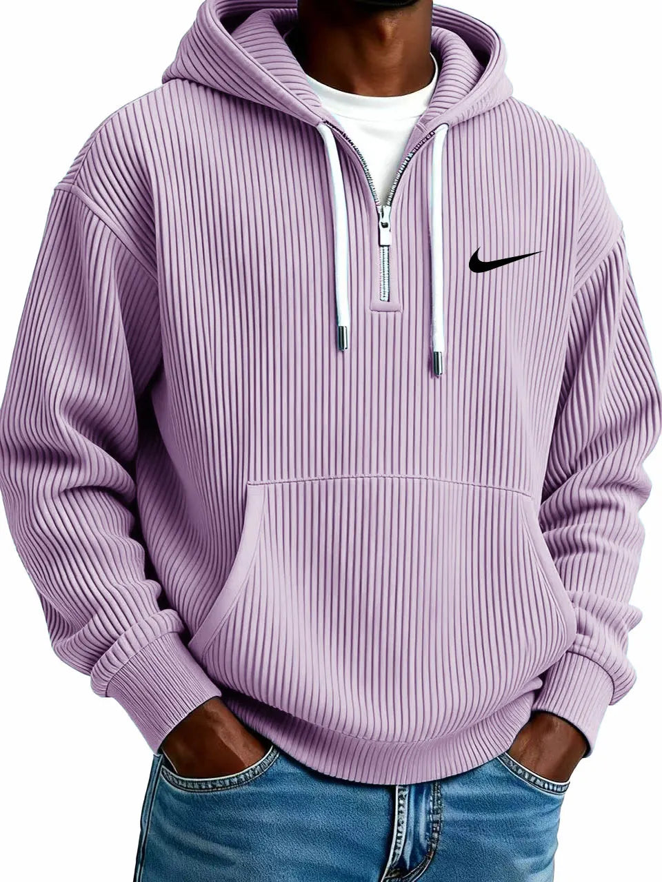 Versatile half-zip hoodie