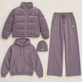 Corduroy down jacket set