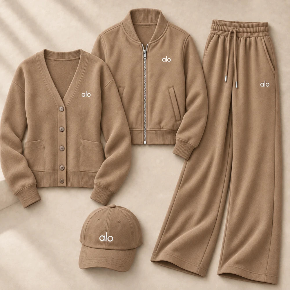 Layered Jacket And Knit Top Set