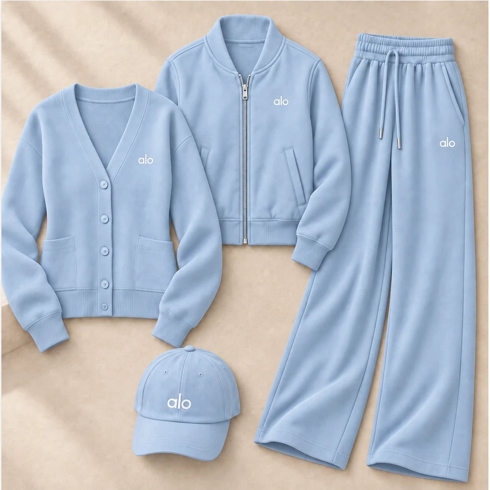 Layered Jacket And Knit Top Set