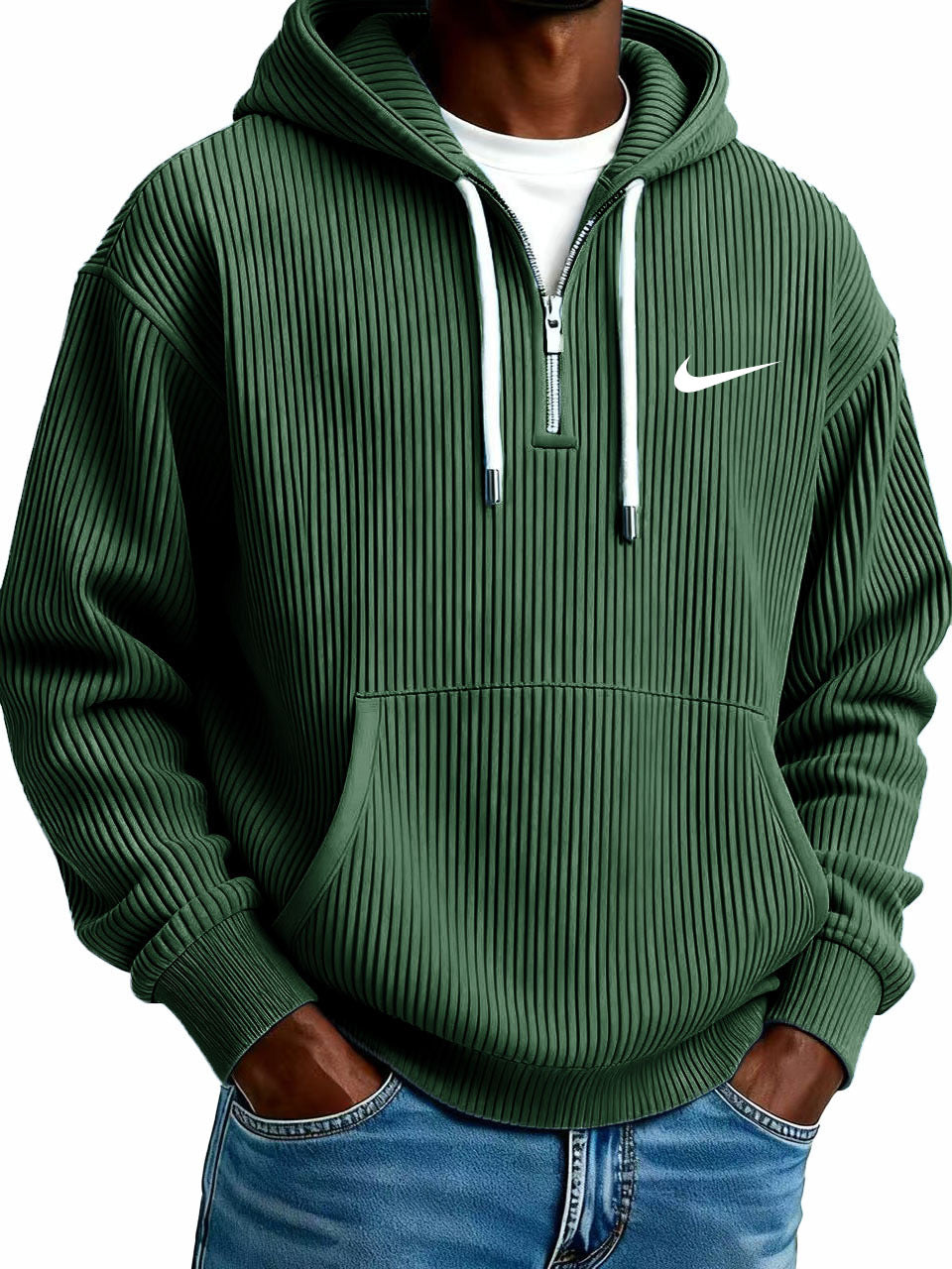 Versatile half-zip hoodie