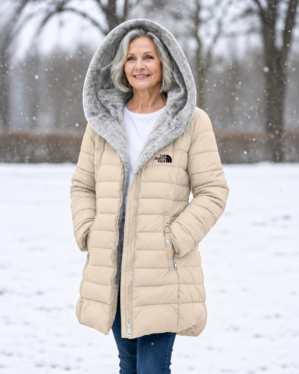 Thickened, fleece-lined winter jacket
