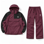 Urban Color-Block Windbreaker Set