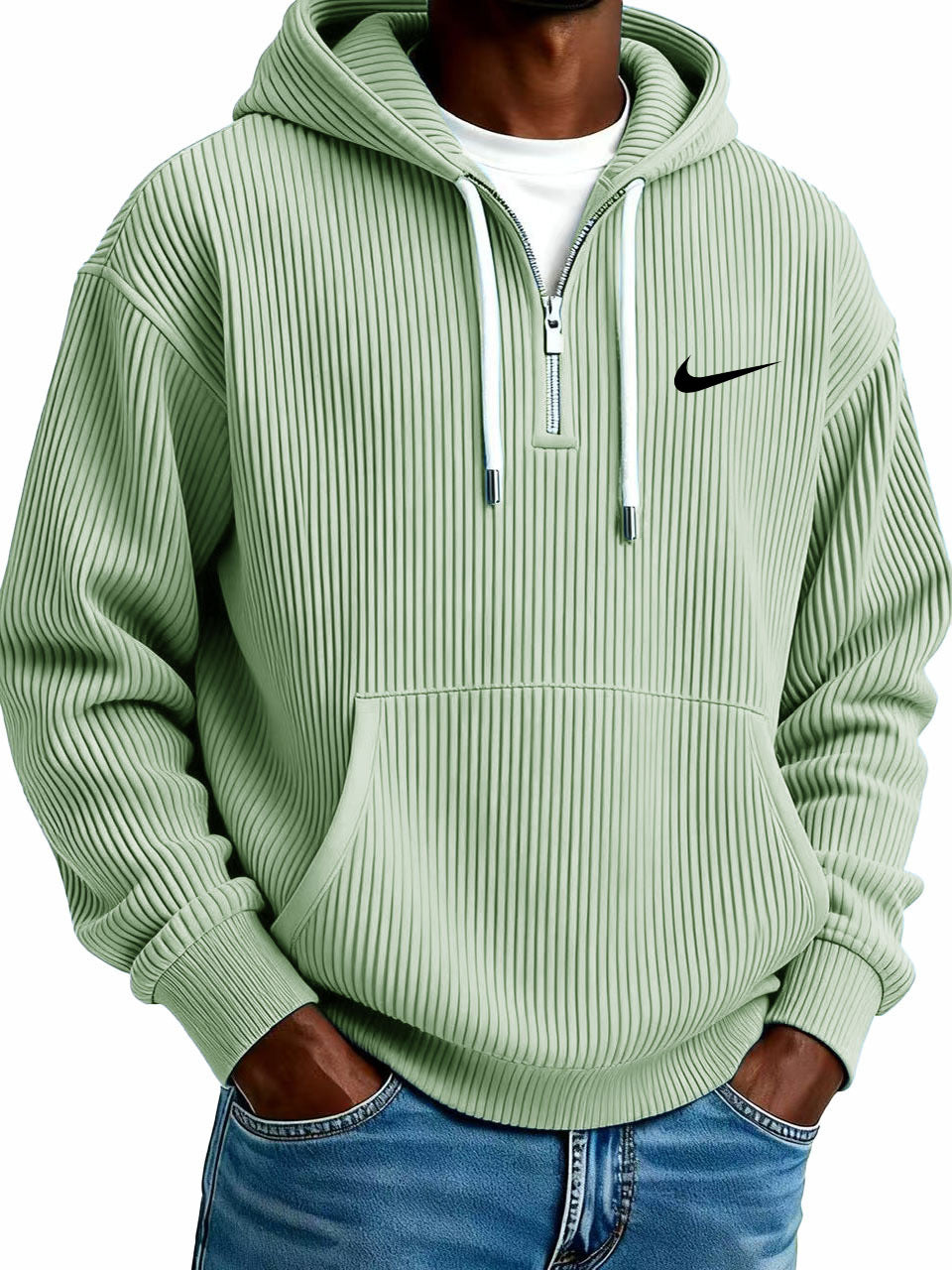 Versatile half-zip hoodie