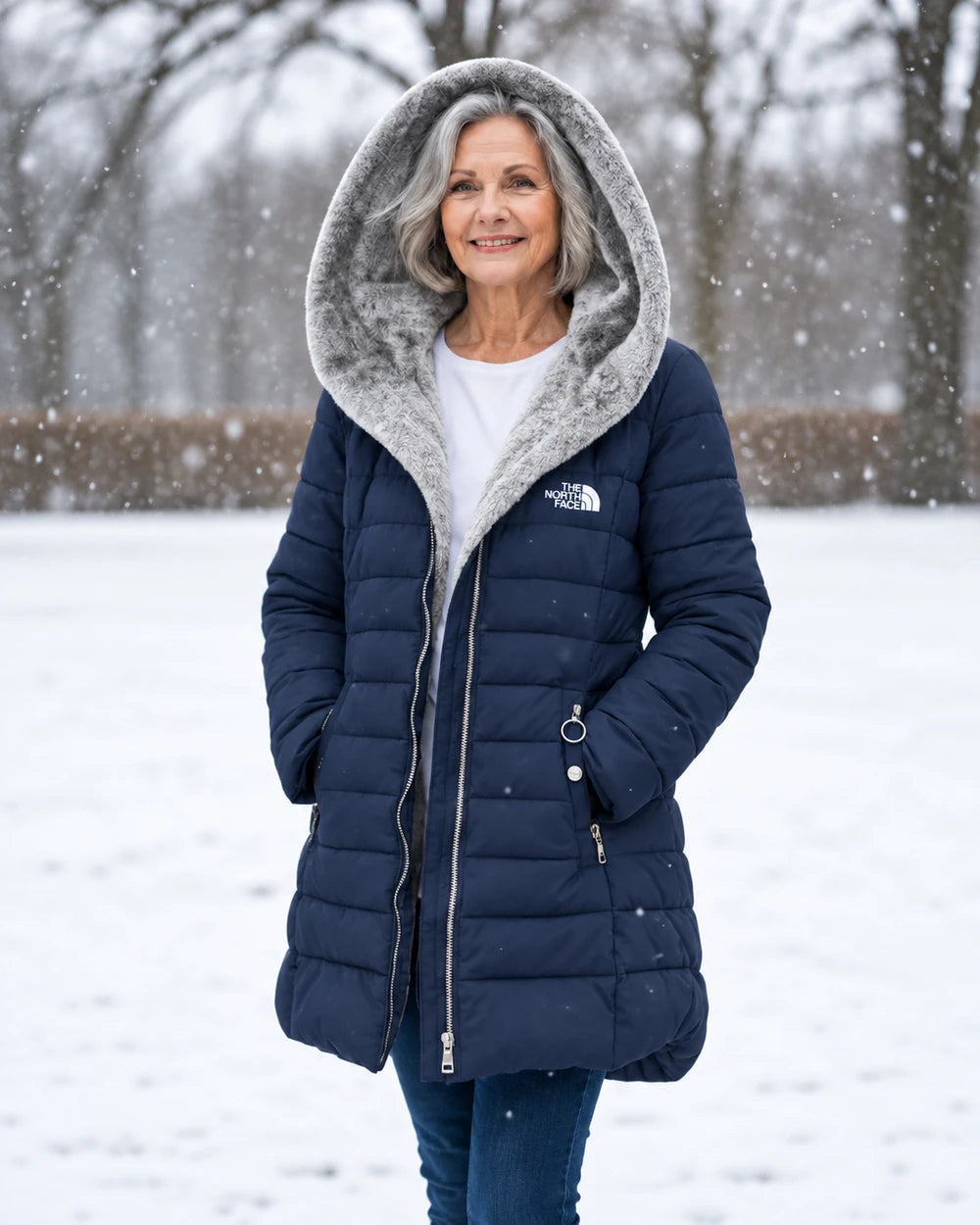 Thickened, fleece-lined winter jacket