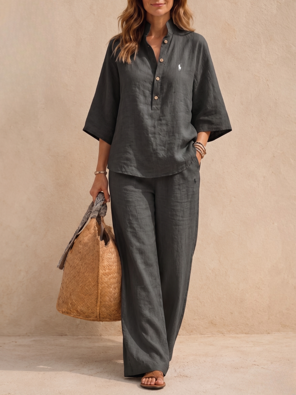 Soft Linen Casual Set — Clearance Price
