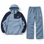 Urban Color-Block Windbreaker Set