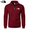Half-zip mock-neck pullover