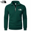 Half-zip mock-neck pullover