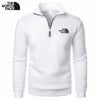 Half-zip mock-neck pullover