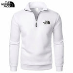 Half-zip mock-neck pullover
