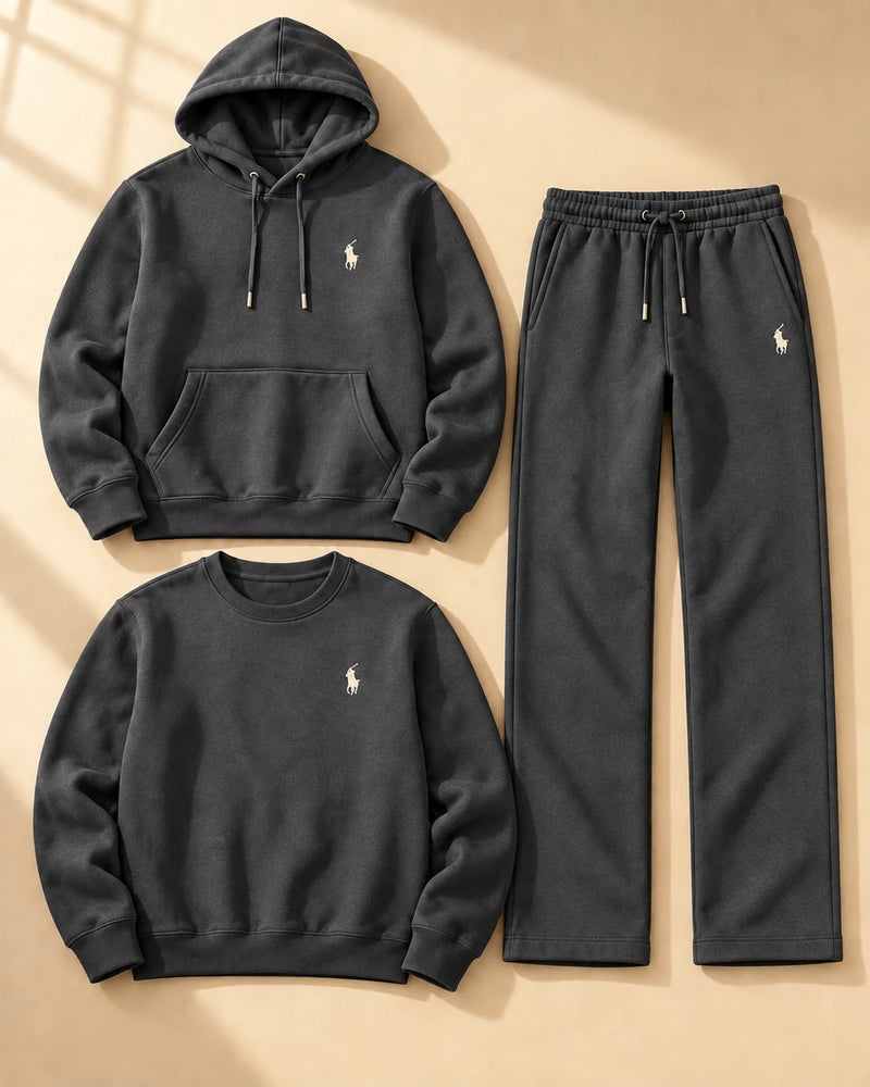 Three-Piece Winter Hoodie Set