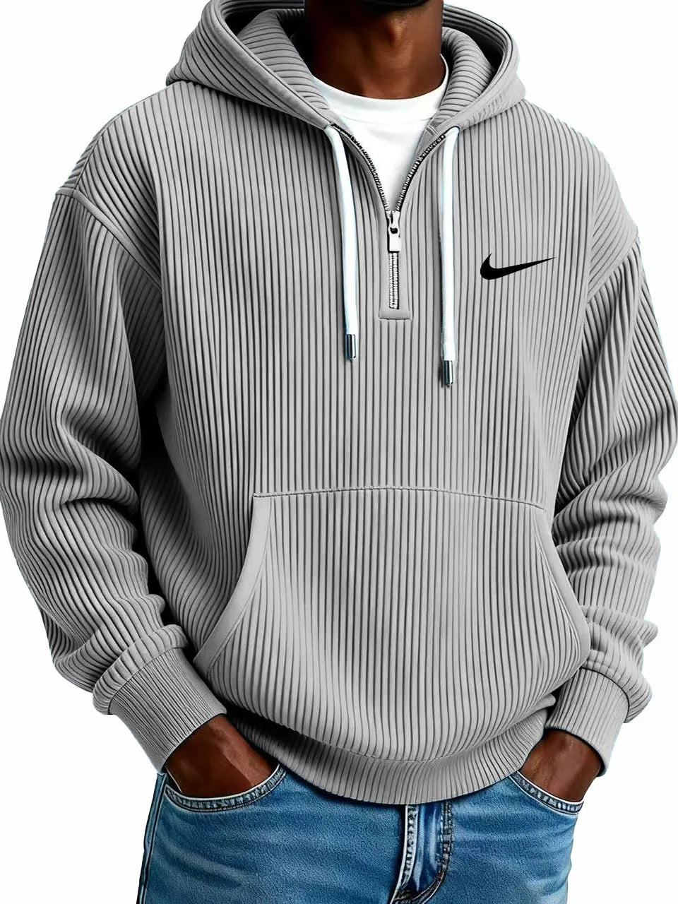 Versatile half-zip hoodie