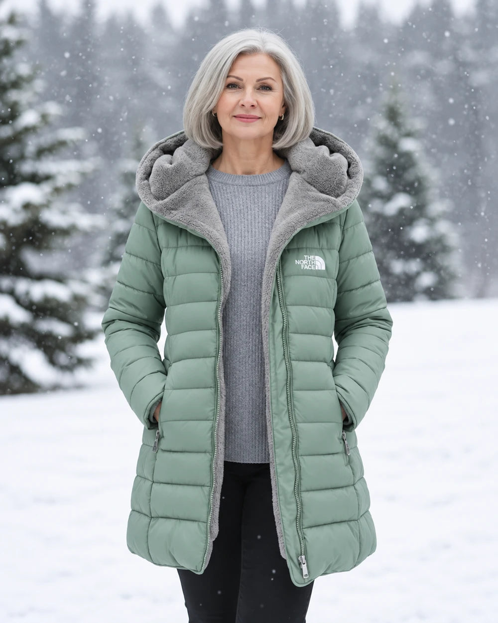 Thickened, fleece-lined winter jacket