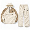 Urban Color-Block Windbreaker Set
