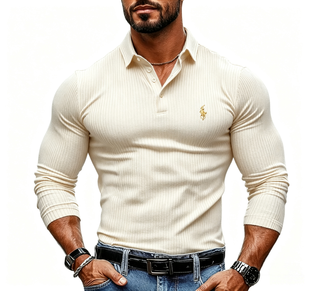 Pure Cotton Waffle-Knit Solid-Color Casual Shirt