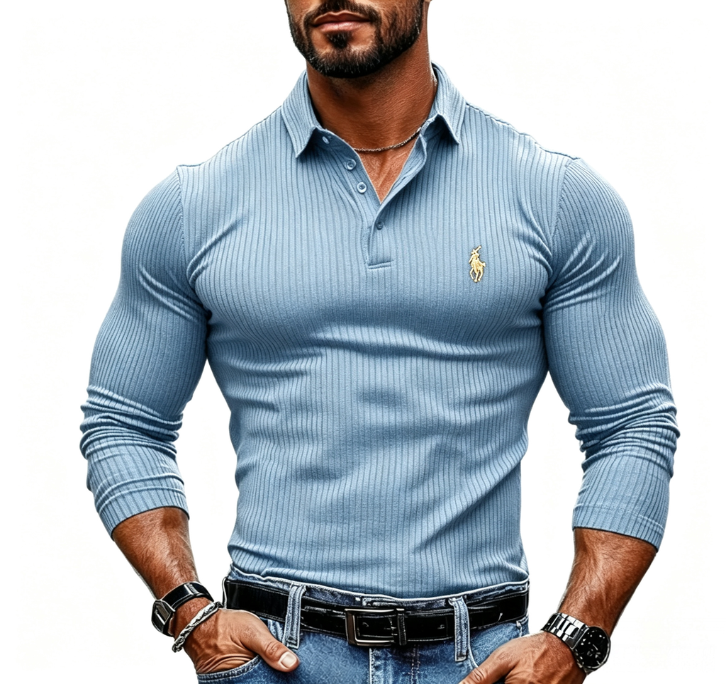 Pure Cotton Waffle-Knit Solid-Color Casual Shirt