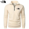 Half-zip mock-neck pullover