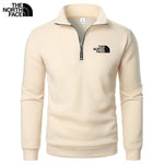Half-zip mock-neck pullover