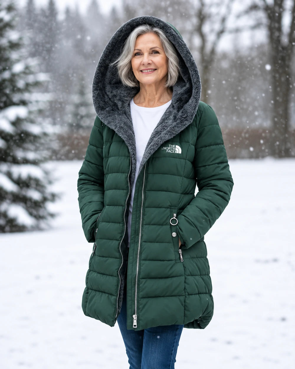 Thickened, fleece-lined winter jacket