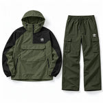 Urban Color-Block Windbreaker Set