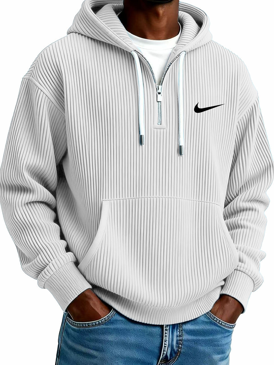 Versatile half-zip hoodie