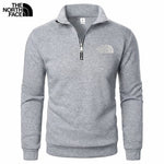 Half-zip mock-neck pullover