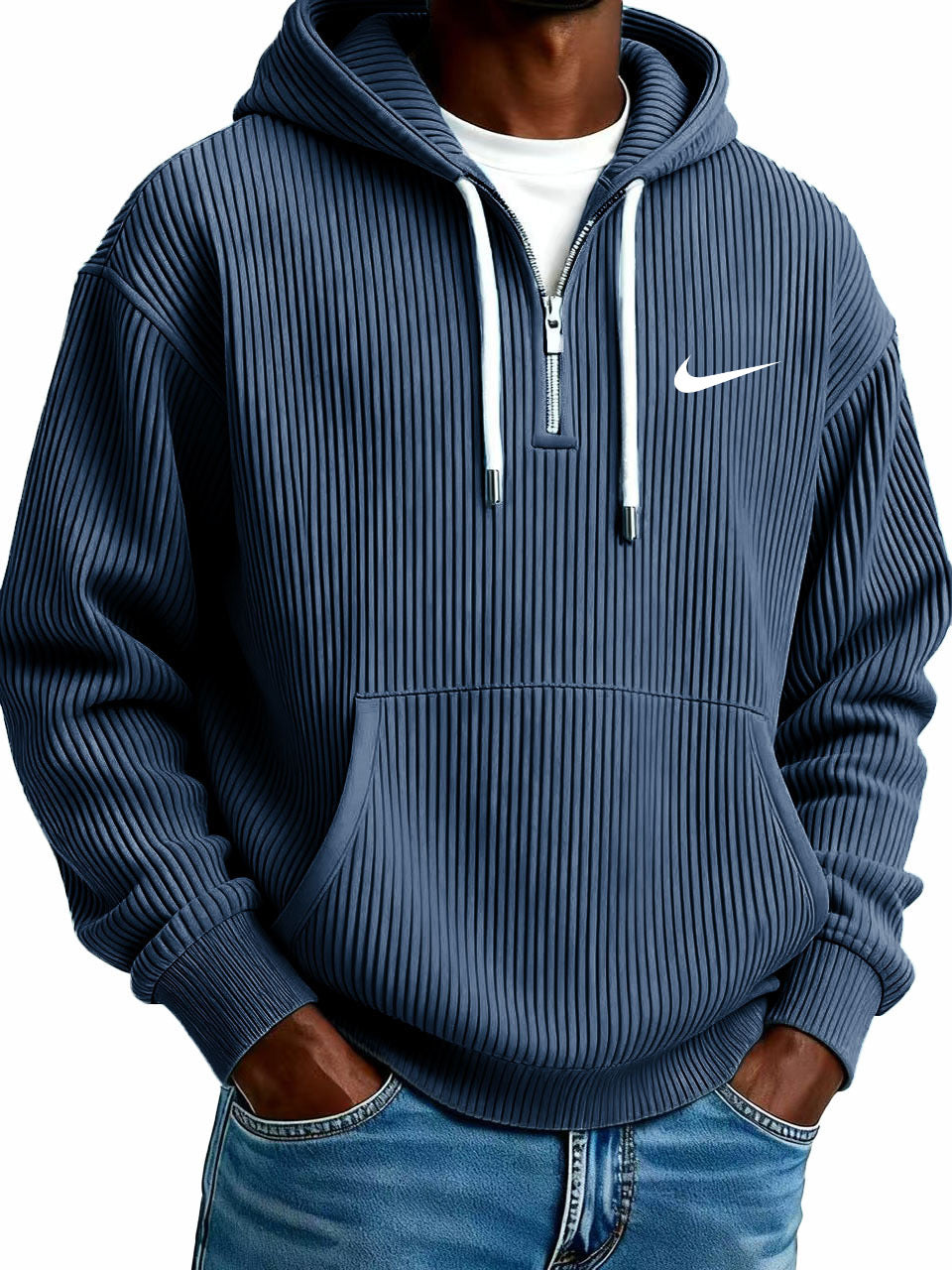 Versatile half-zip hoodie