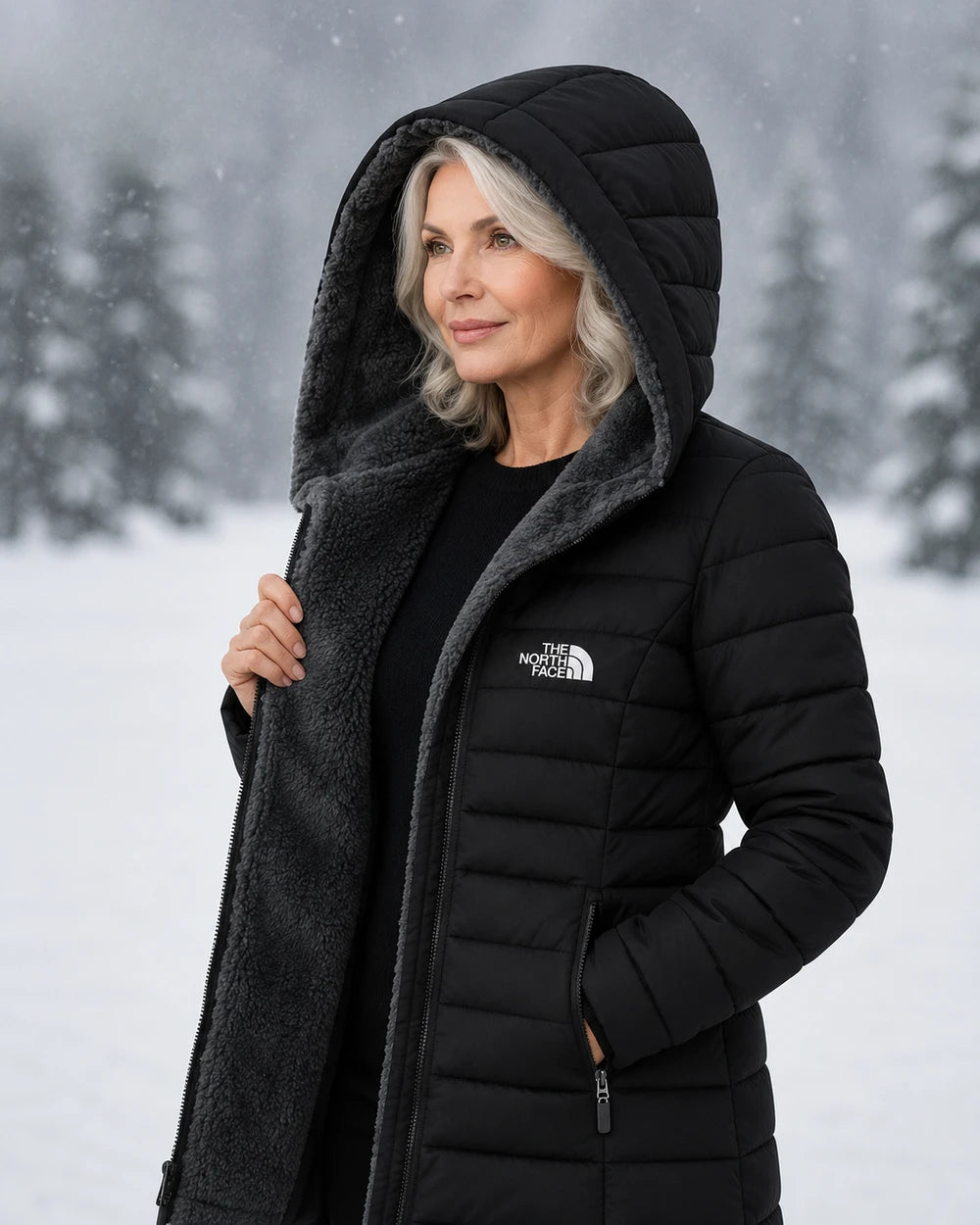 Thickened, fleece-lined winter jacket