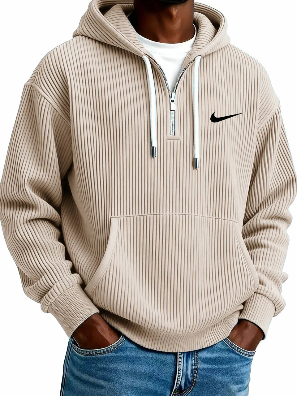 Versatile half-zip hoodie