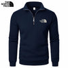 Half-zip mock-neck pullover