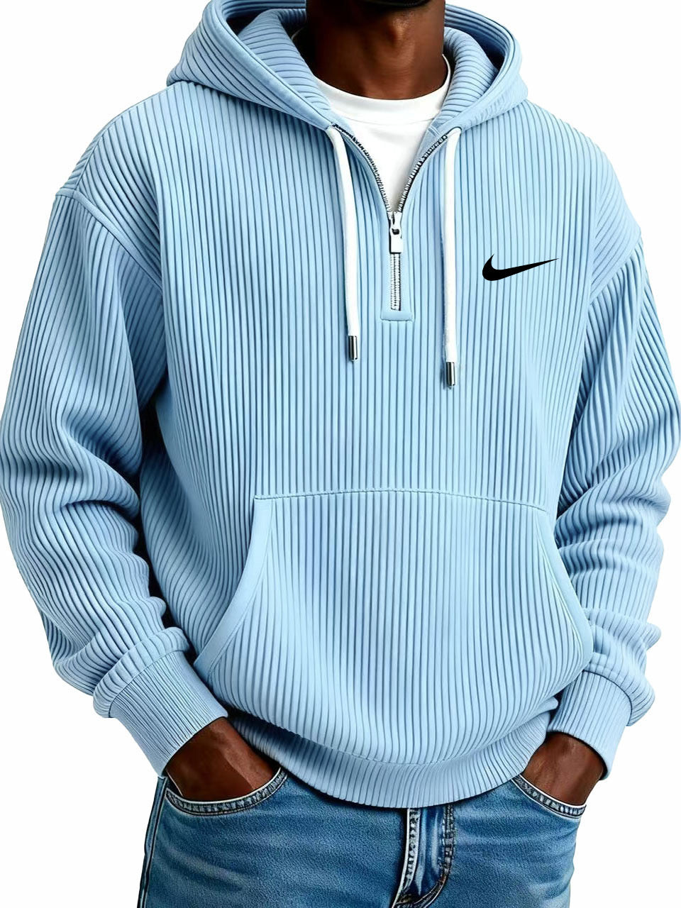 Versatile half-zip hoodie