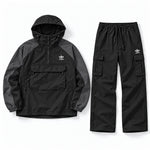Urban Color-Block Windbreaker Set