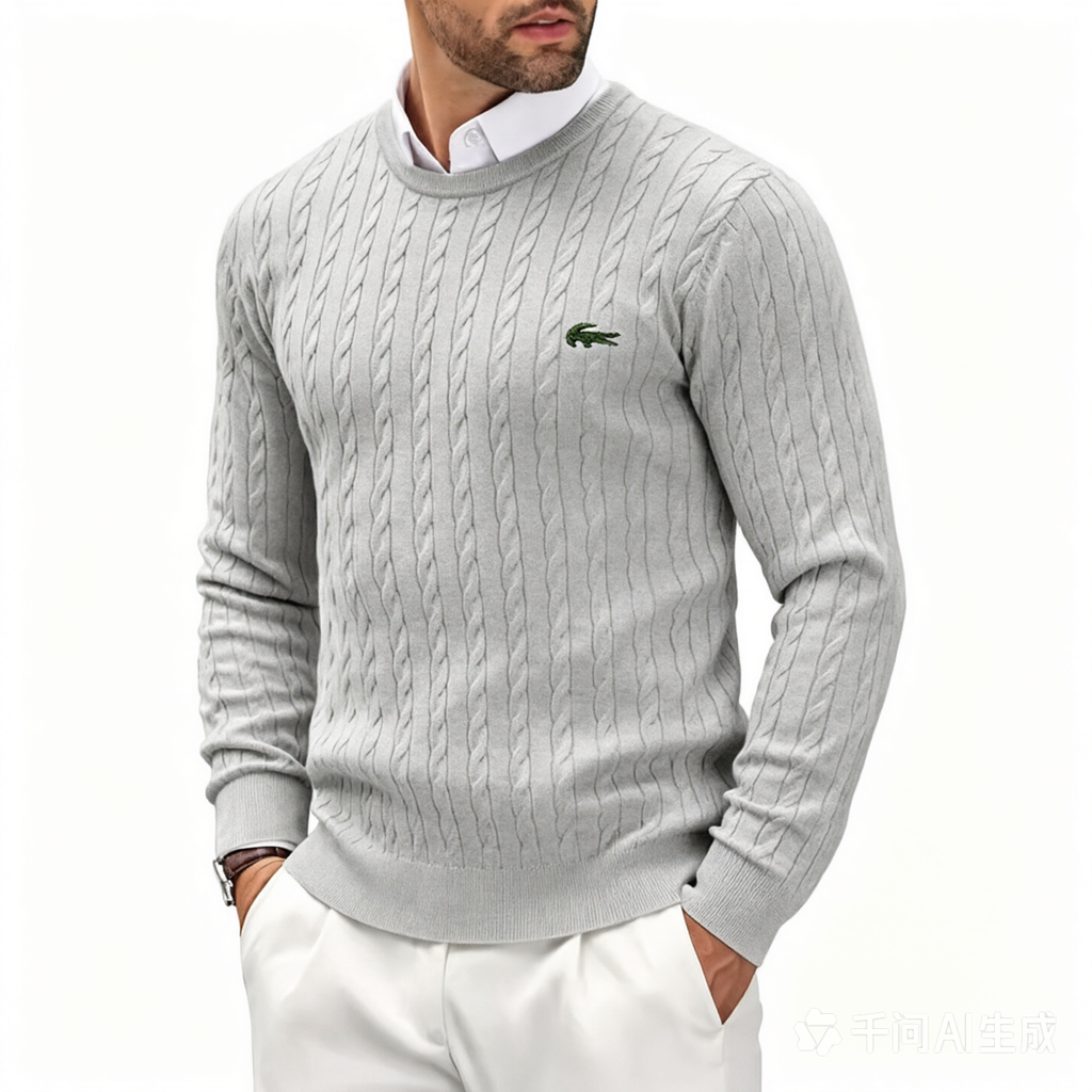 Knitted cable knit sweater