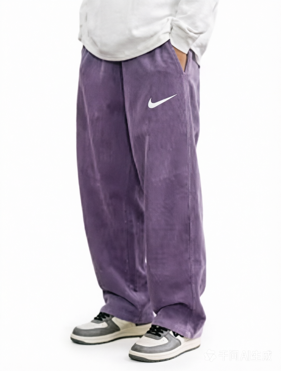 Stylish retro loose-fitting trousers