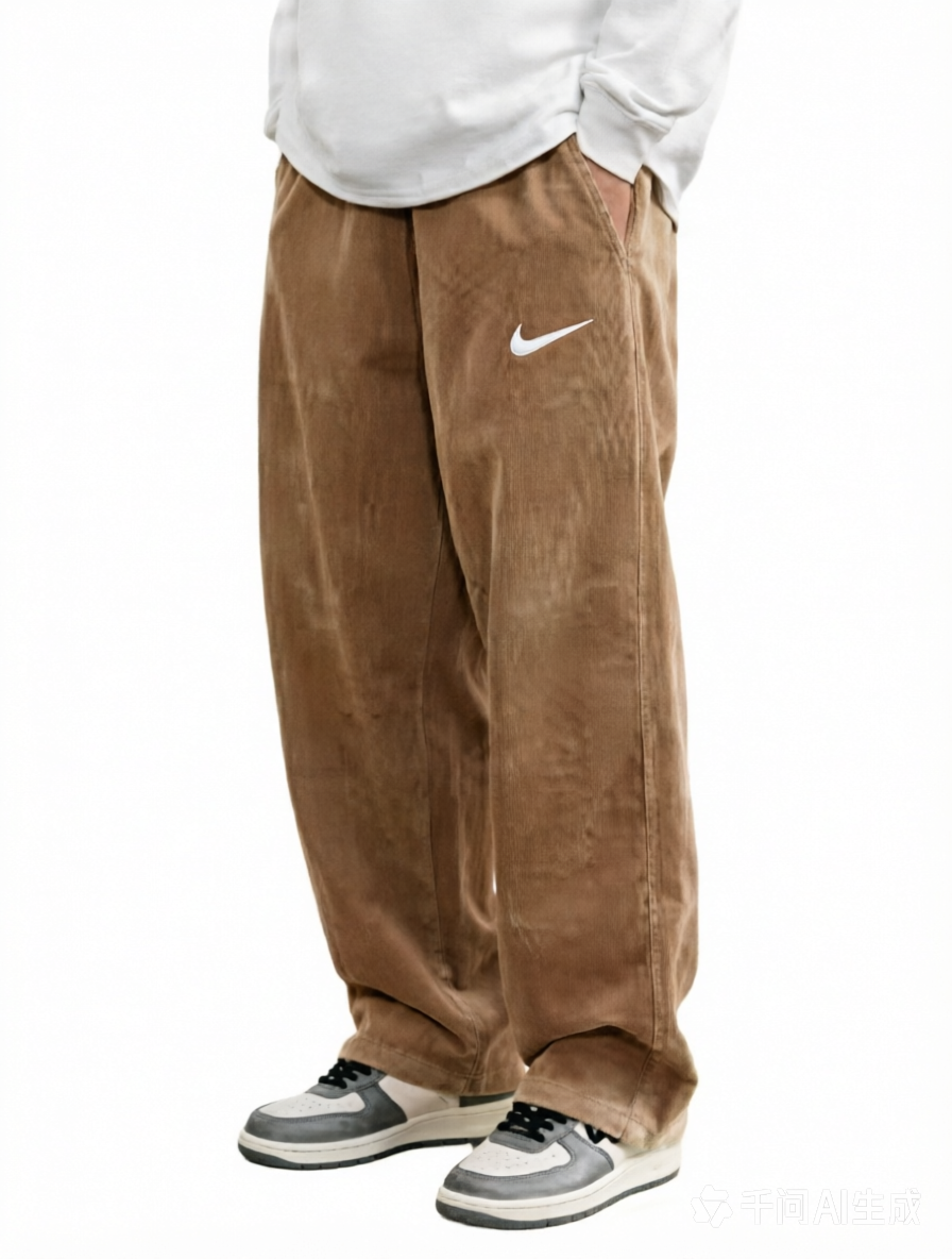 Stylish retro loose-fitting trousers