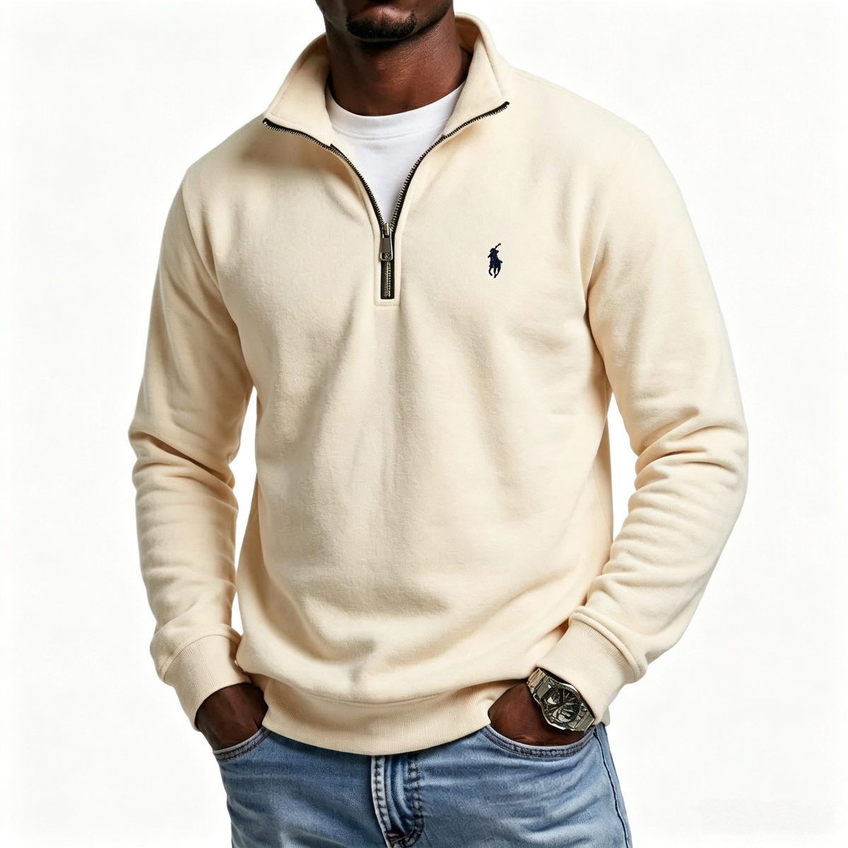Half-zip casual pullover