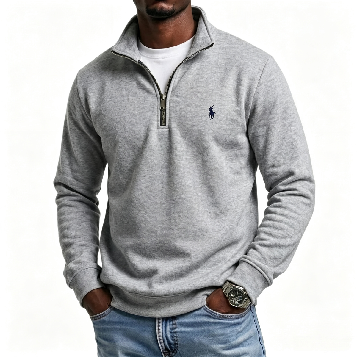 Half-zip casual pullover