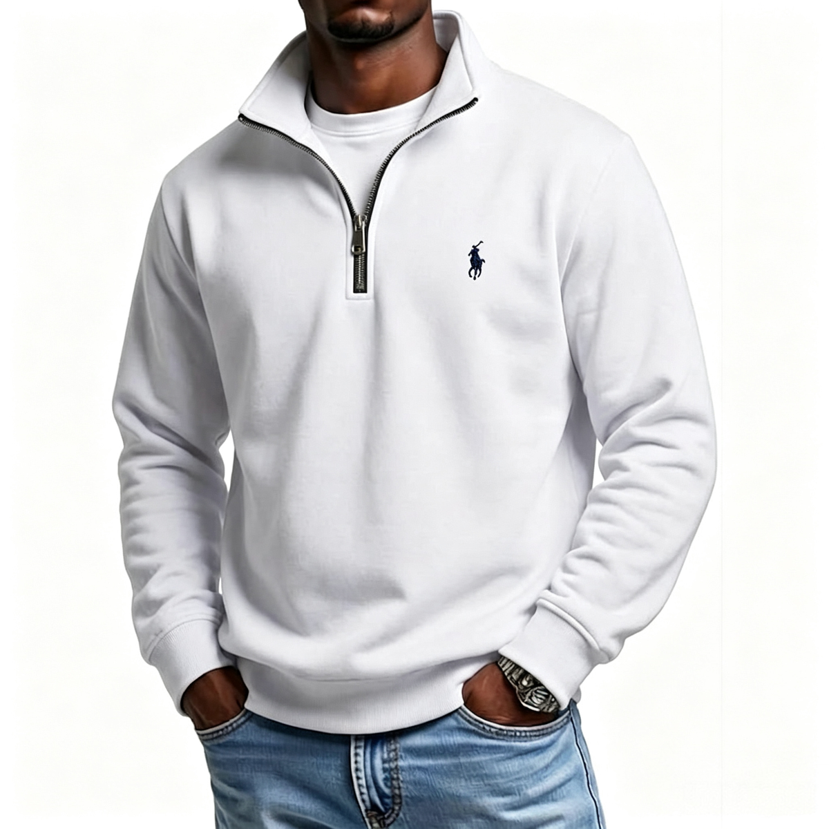 Half-zip casual pullover