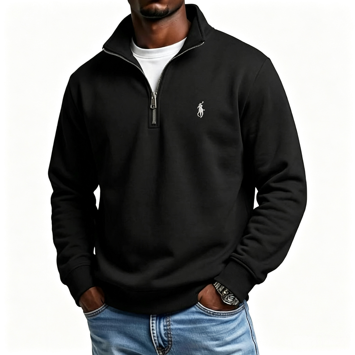 Half-zip casual pullover